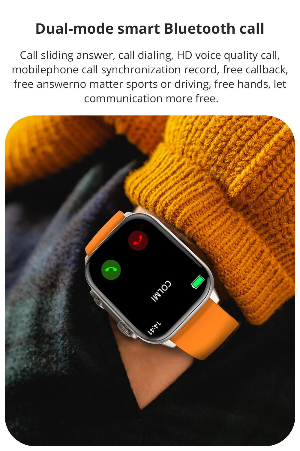 COLMI C81 Smartwatch – 2.0" AMOLED, AOD, 100 Sports Modes, Bluetooth Calling | IP68 | Men & Women