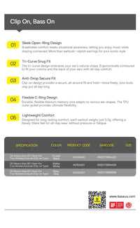 Baseus BC1 Open-Ear Clip Earbuds - Bluetooth 6.0 | 4-Mic ENC, 38Hr Battery, IP55 Waterproof, Super Bass Sport Earphones