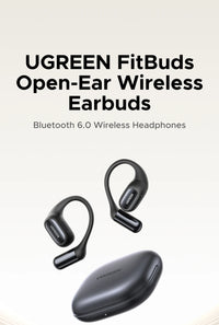 UGREEN FitBuds Open-Ear Earphones - Bluetooth 6.0 Ear-Hook TWS | Spatial Audio, 30H Battery, USB-C, Metal & Silicone Build