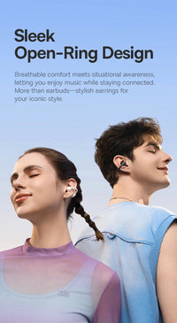 Baseus BC1 Open-Ear Clip Earbuds - Bluetooth 6.0 | 4-Mic ENC, 38Hr Battery, IP55 Waterproof, Super Bass Sport Earphones