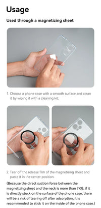 TELESIN Silicone Magnetic Quick-Release Neck Mount - Hands-Free Phone Holder for iPhone 15 14 13 12 11, Samsung, Universal Smartphones
