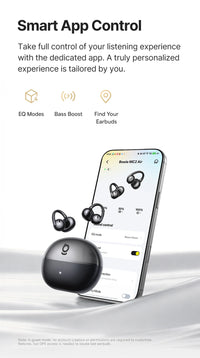 Baseus Bowie MC2 AIR Clip-on TWS Earbuds - Bluetooth 6.0 | 4-Mic ENC, 4 Drivers, Open-Ear Ear Clip, Waterproof Sport Wireless Earphones