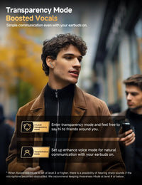 QCY MeloBuds Pro ANC Earbuds - 46dB Hybrid ANC, LDAC Hi-Res, Bluetooth 5.3 | 6-Mic, 34H Battery, In-Ear Detection, Waterproof TWS