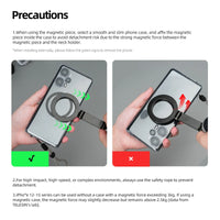 TELESIN Silicone Magnetic Quick-Release Neck Mount - Hands-Free Phone Holder for iPhone 15 14 13 12 11, Samsung, Universal Smartphones