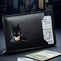Thumbnail for Batman HeroGuard™ Slim Leather Card Wallet – Superhero Mask Edition | Premium Gift for Men