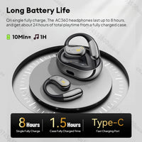 Monster AC360 Open-Ear Air Conduction Headphones - Bluetooth 5.4 | 360° Stereo OWS, 24H Battery, Waterproof Sport Wireless Headset