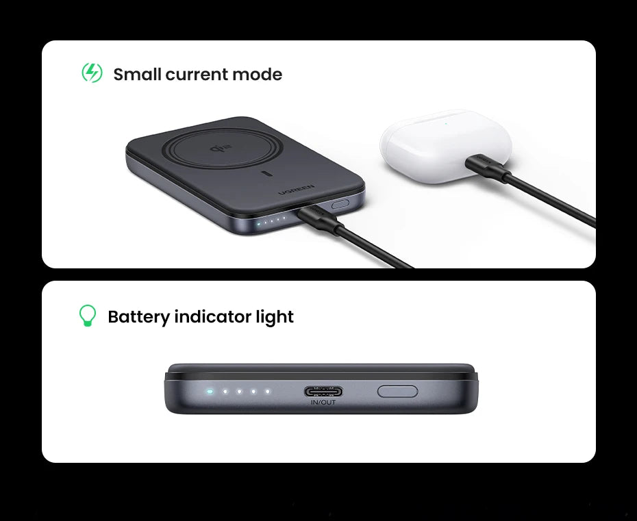 UGREEN Qi2 Magnetic Power Bank 10000mAh - 30W Fast Charging | MagSafe 15W Wireless, PD 30W USB-C, Two-Way Fast Charge, iPhone 17/16 Pro Max