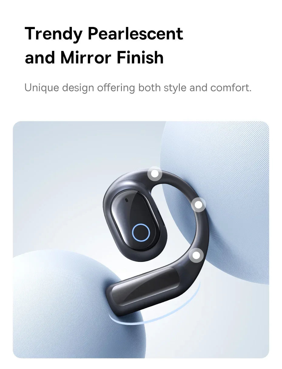 Baseus Eli 10i Fit Open-Ear Air Conduction Earphones - Bluetooth 5.4 | 45Hr Battery, IP54 Waterproof, Dual Connection Sport Earbuds