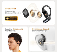 UGREEN FitBuds Open-Ear Earphones - Bluetooth 6.0 Ear-Hook TWS | Spatial Audio, 30H Battery, USB-C, Metal & Silicone Build