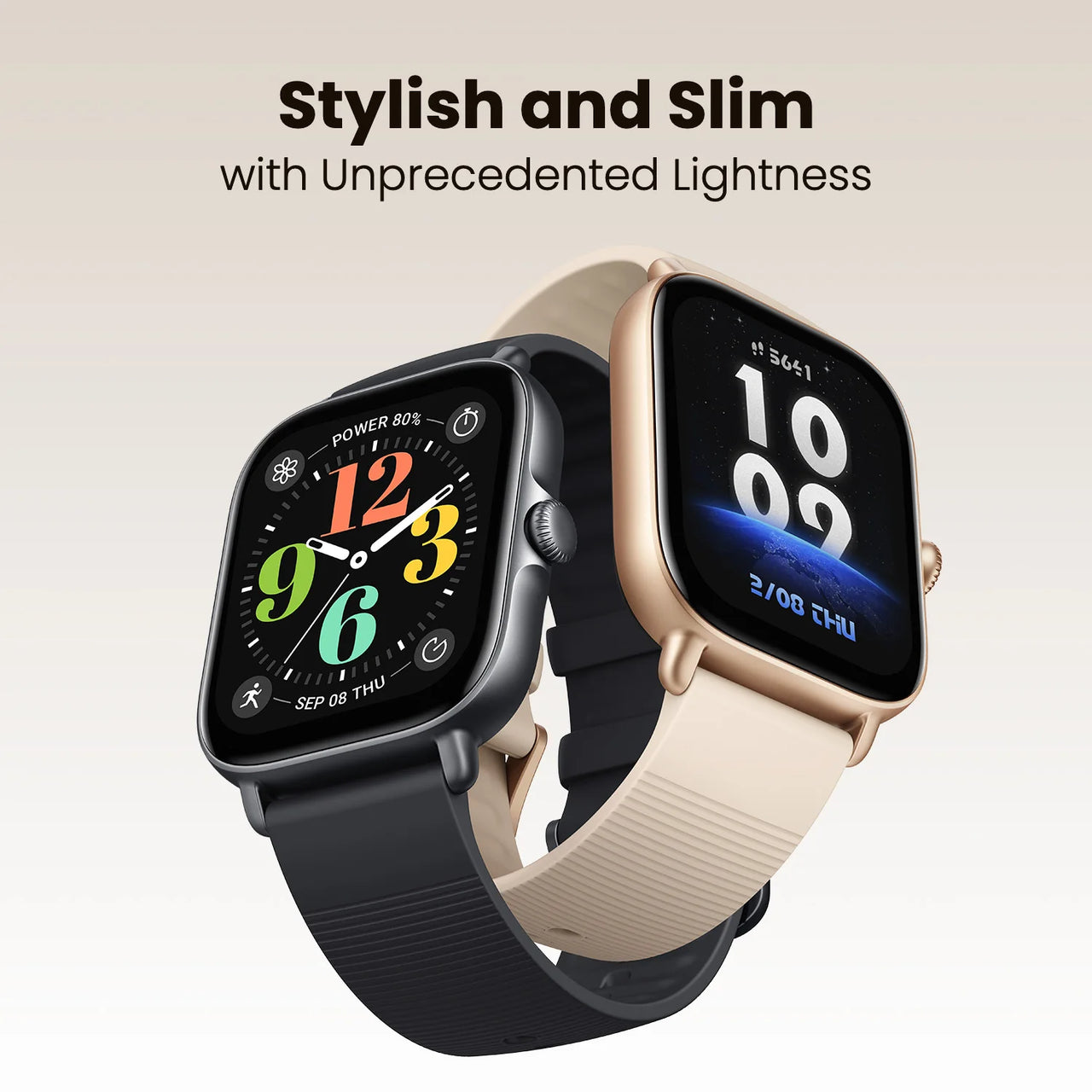 Amazfit GTS 4 Mini Smartwatch – 1.75" AMOLED, Alexa Built-In, Built-In GPS, 14-Day Battery | 150 Sports Modes
