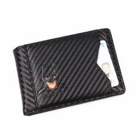 Thumbnail for Men’s Leather Bat Hero Wallet – Slim Bifold Card Holder with Cutout Eyes | Superhero Gift for Him