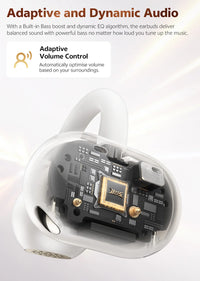 QCY Crossky C50 Open-Ear Clip-On Wireless Earbuds