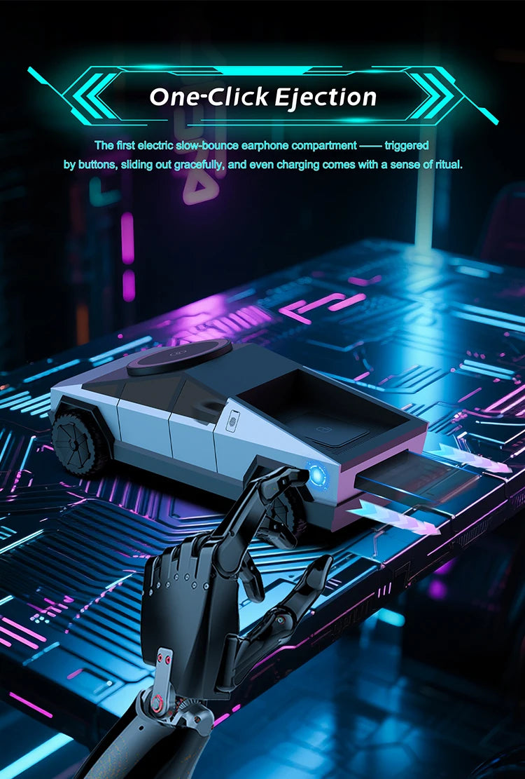 CyberDock™ Qi2 3-in-1 Wireless Charging Station - 15W Fast Charge for iPhone 16 15 14 Pro Max, Apple Watch & AirPods | Cybertruck-Inspired Design