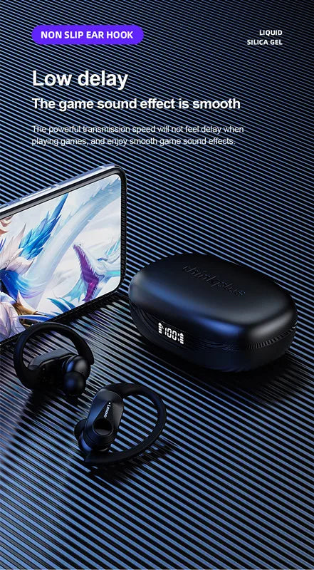 Lenovo LP75 Sports TWS Earphones - Bluetooth 5.3 | ANC, HiFi Stereo, LED Display, Waterproof with Mic & Button Control