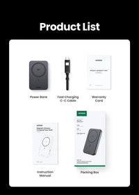 UGREEN Qi2 Magnetic Power Bank 10000mAh - 30W Fast Charging | MagSafe 15W Wireless, PD 30W USB-C, Two-Way Fast Charge, iPhone 17/16 Pro Max