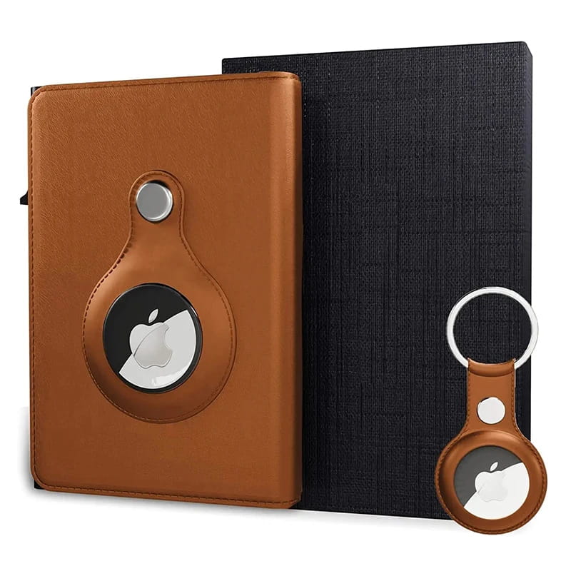 Premium Leather & Aluminum RFID-Blocking AirTag Wallet