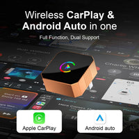 CarPlay Wireless Adapter 2-in-1 - Cable to Wireless Converter for iPhone & Android Auto | Mini USB Design Plug & Play