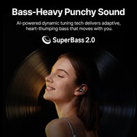 Baseus Bowie MC2 AIR Clip-on TWS Earbuds - Bluetooth 6.0 | 4-Mic ENC, 4 Drivers, Open-Ear Ear Clip, Waterproof Sport Wireless Earphones
