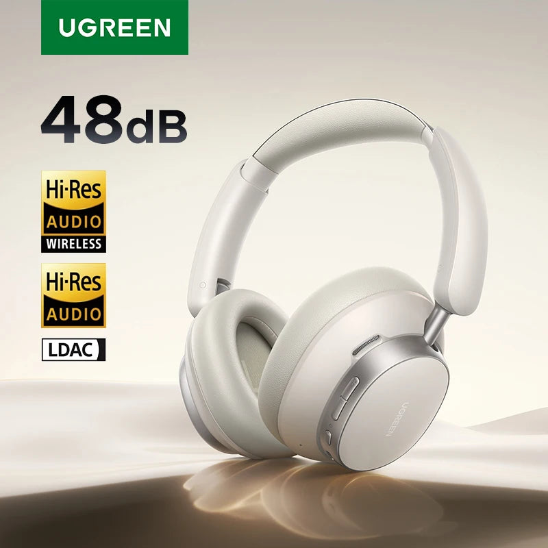 UGREEN Studio Pro Hybrid ANC Headphones - 48dB Noise Cancelling, LDAC Hi-Res, 120H Battery | 5 Drivers, NFC, Memory Foam, Detachable Cable