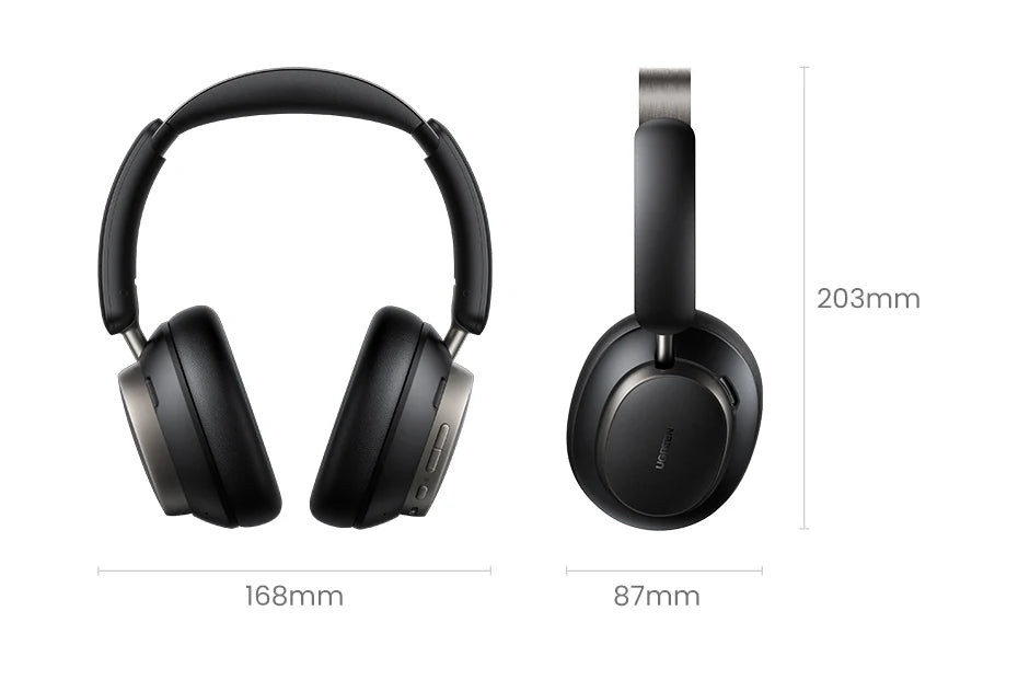UGREEN Studio Pro Hybrid ANC Headphones - 48dB Noise Cancelling, LDAC Hi-Res, 120H Battery | 5 Drivers, NFC, Memory Foam, Detachable Cable