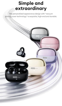 Lenovo LE302 Ear Clip Wireless Earphones - Bluetooth 6.0 | Active Noise Cancelling, HiFi Stereo, Waterproof Sport Headphones