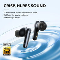 Soundcore by Anker Liberty 4 NC ANC Earbuds - 98.5% Noise Reduction, LDAC Hi-Res, Bluetooth 5.3 | 50H Battery, Replaceable Pads, Waterproof TWS