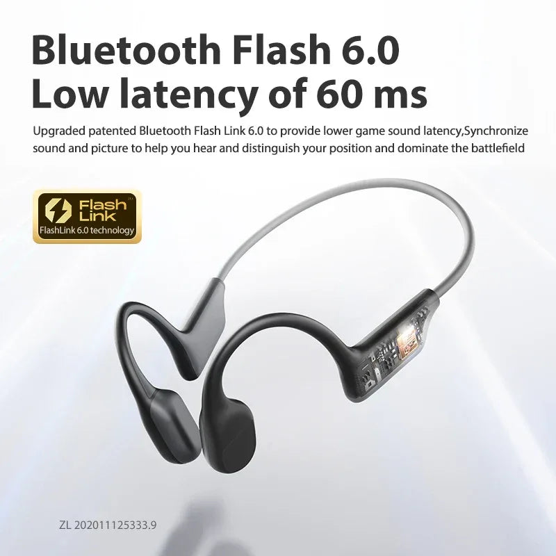 Sanag B22s Bone Conduction Headphones - Bluetooth 5.3 | 16Hr Playtime, IPX5 Waterproof, Spatial Sound, Open-Ear Sport Earphones