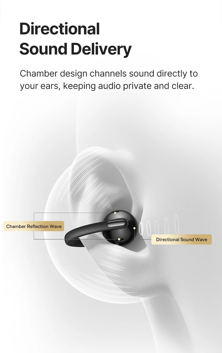 Baseus Bowie MC2 AIR Clip-on TWS Earbuds - Bluetooth 6.0 | 4-Mic ENC, 4 Drivers, Open-Ear Ear Clip, Waterproof Sport Wireless Earphones