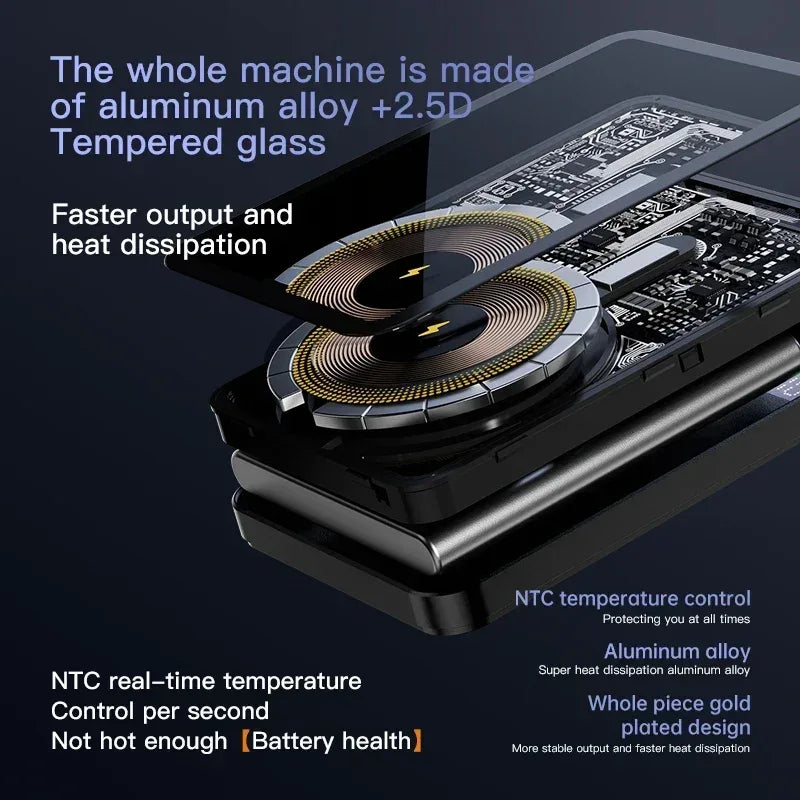 22.5W Transparent Magnetic Power Bank 10000mAh - Wireless Fast Charging | MagSafe Compatible, Digital Display, for iPhone Samsung