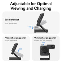 Baseus Qi2.2 3-in-1 Magnetic Wireless Charger - Charge iPhone + Apple Watch + AirPods Together | 25W Fast Charging, No Cable Mess