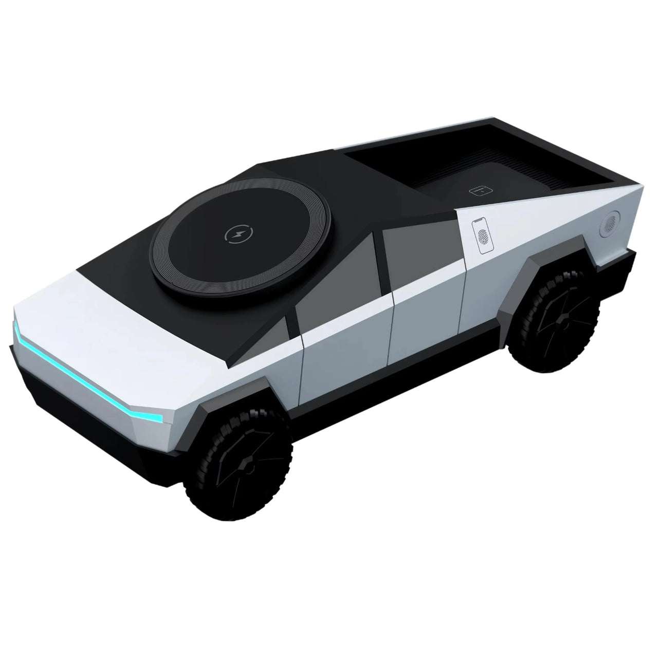 CyberDock™ Qi2 3-in-1 Wireless Charging Station - 15W Fast Charge for iPhone 16 15 14 Pro Max, Apple Watch & AirPods | Cybertruck-Inspired Design