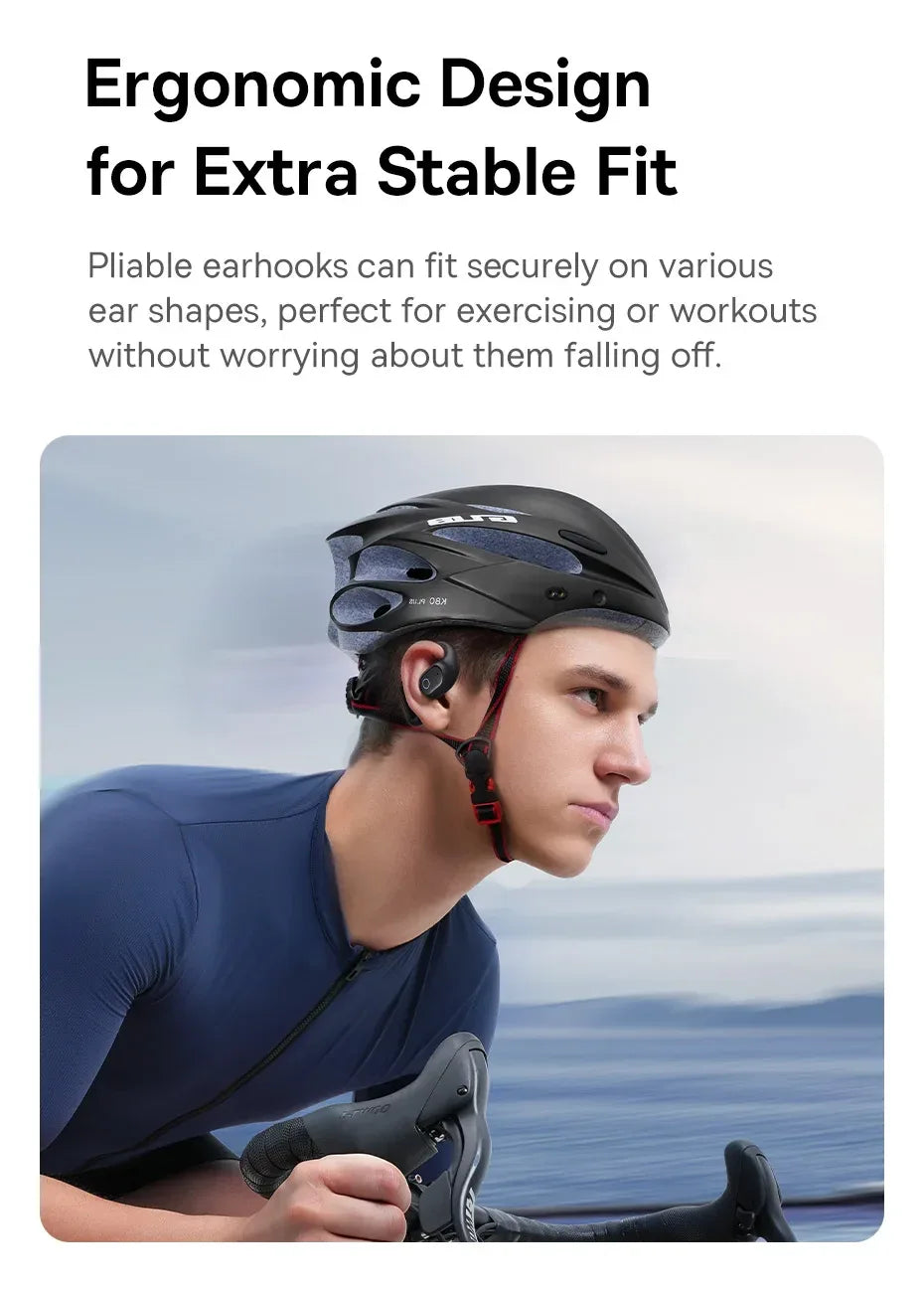 Baseus Eli 10i Fit Open-Ear Air Conduction Earphones - Bluetooth 5.4 | 45Hr Battery, IP54 Waterproof, Dual Connection Sport Earbuds