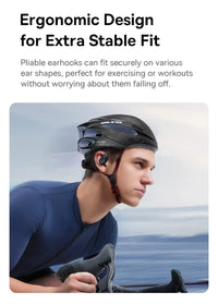 Baseus Eli 10i Fit Open-Ear Air Conduction Earphones - Bluetooth 5.4 | 45Hr Battery, IP54 Waterproof, Dual Connection Sport Earbuds