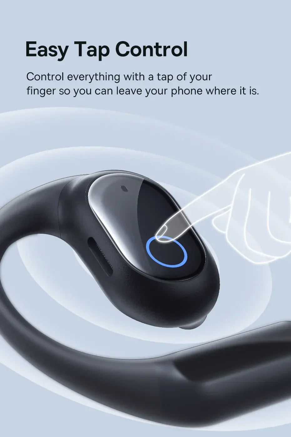 Baseus Eli 10i Fit Open-Ear Air Conduction Earphones - Bluetooth 5.4 | 45Hr Battery, IP54 Waterproof, Dual Connection Sport Earbuds