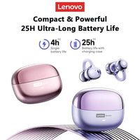 Lenovo LE302 Ear Clip Wireless Earphones - Bluetooth 6.0 | Active Noise Cancelling, HiFi Stereo, Waterproof Sport Headphones