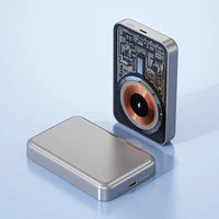 22.5W Transparent Magnetic Power Bank 10000mAh - Wireless Fast Charging | MagSafe Compatible, Digital Display, for iPhone Samsung
