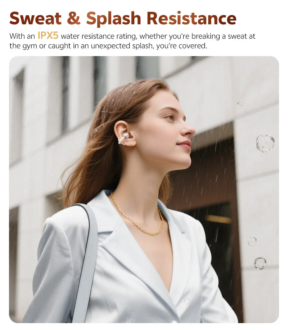 QCY Crossky C50 Open-Ear Clip-On Wireless Earbuds