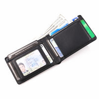 Thumbnail for Men’s Leather Bat Hero Wallet – Slim Bifold Card Holder with Cutout Eyes | Superhero Gift for Him