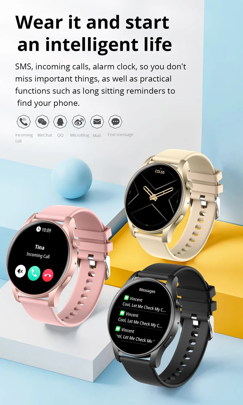 COLMI V73 Smartwatch – 1.43" AMOLED, Bluetooth Calling, Health & Fitness Tracking | Men & Women