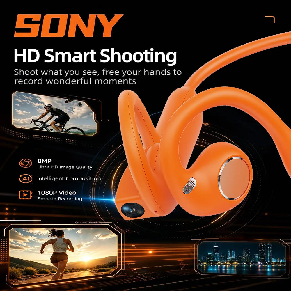 Lenovo Open-Ear Camera Headphones with 8MP Camera & AI Translation
