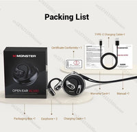 Monster AC330 OWS Open-Ear Headphones - Bluetooth 5.4 | ENC Call Noise Cancelling, 360° Surround Sound, 24H Battery, Waterproof Sport Headset