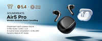 SOUNDPEATS Air5 Pro ANC Earbuds - 55dB Adaptive ANC, LDAC + aptX Lossless, Bluetooth 5.4 | 6-Mic AI ENC, 3D Spatial Audio, Hi-Res TWS