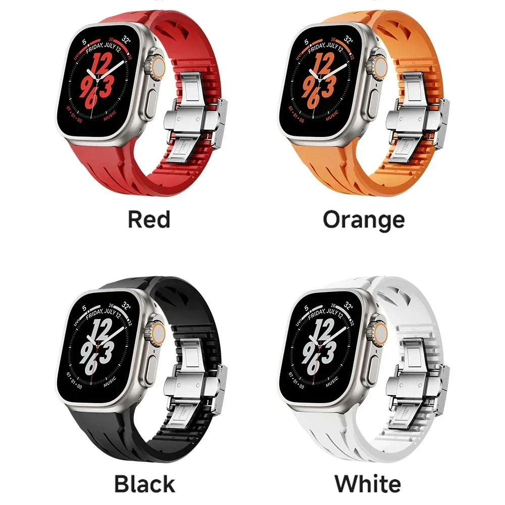 FlexFit™ Precision Silicone Band for Apple Watch Ultra 1 2 49mm 10 46mm Premium Band
