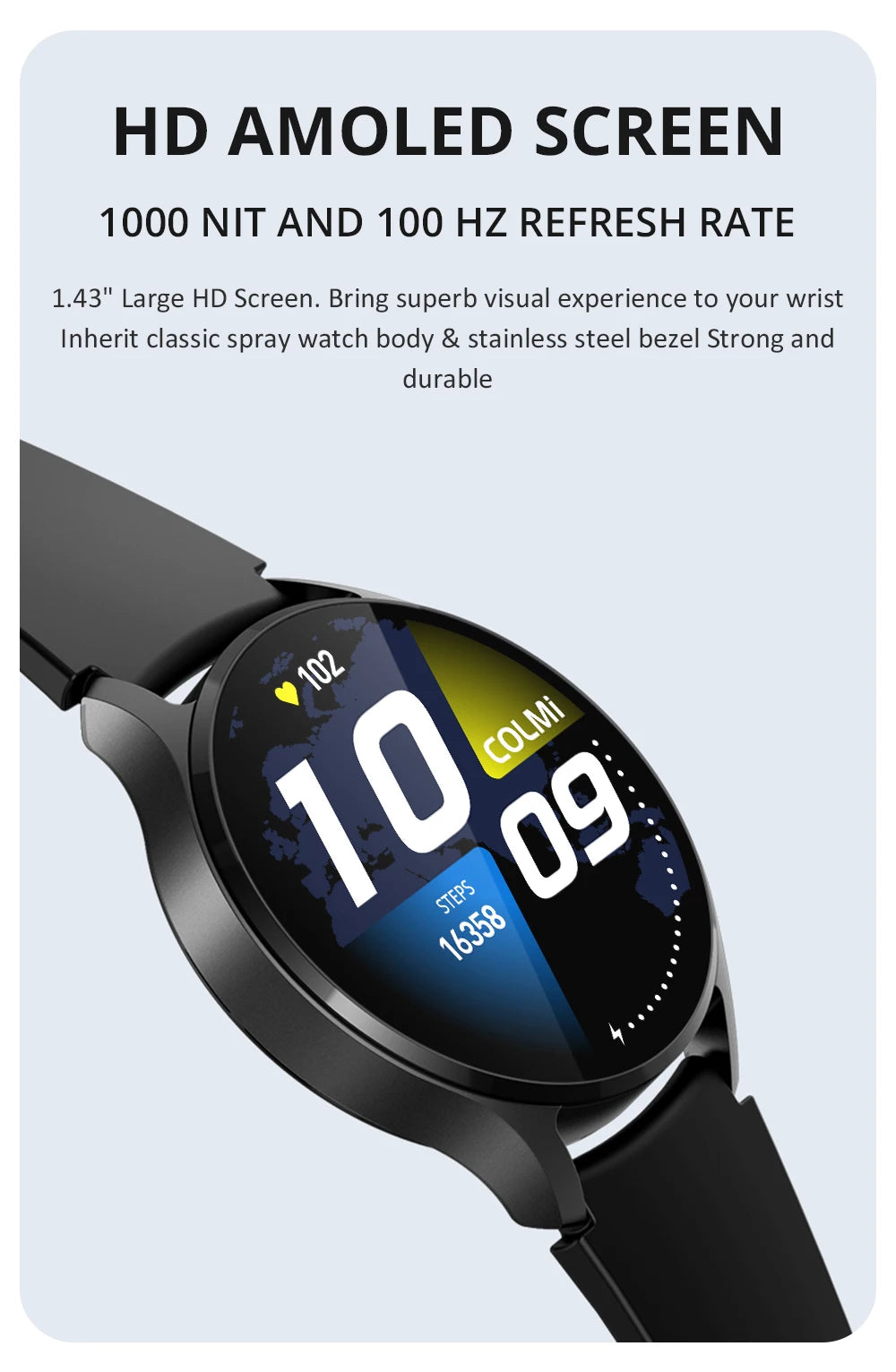 COLMI i28 Ultra AI Smartwatch – 1.43" AMOLED, AI Assistant, Muslim Prayer, Bluetooth Calling | IP68 | Men & Women