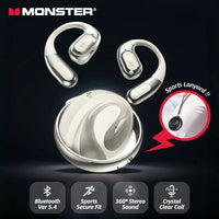 Monster AC330 OWS Open-Ear Headphones - Bluetooth 5.4 | ENC Call Noise Cancelling, 360° Surround Sound, 24H Battery, Waterproof Sport Headset