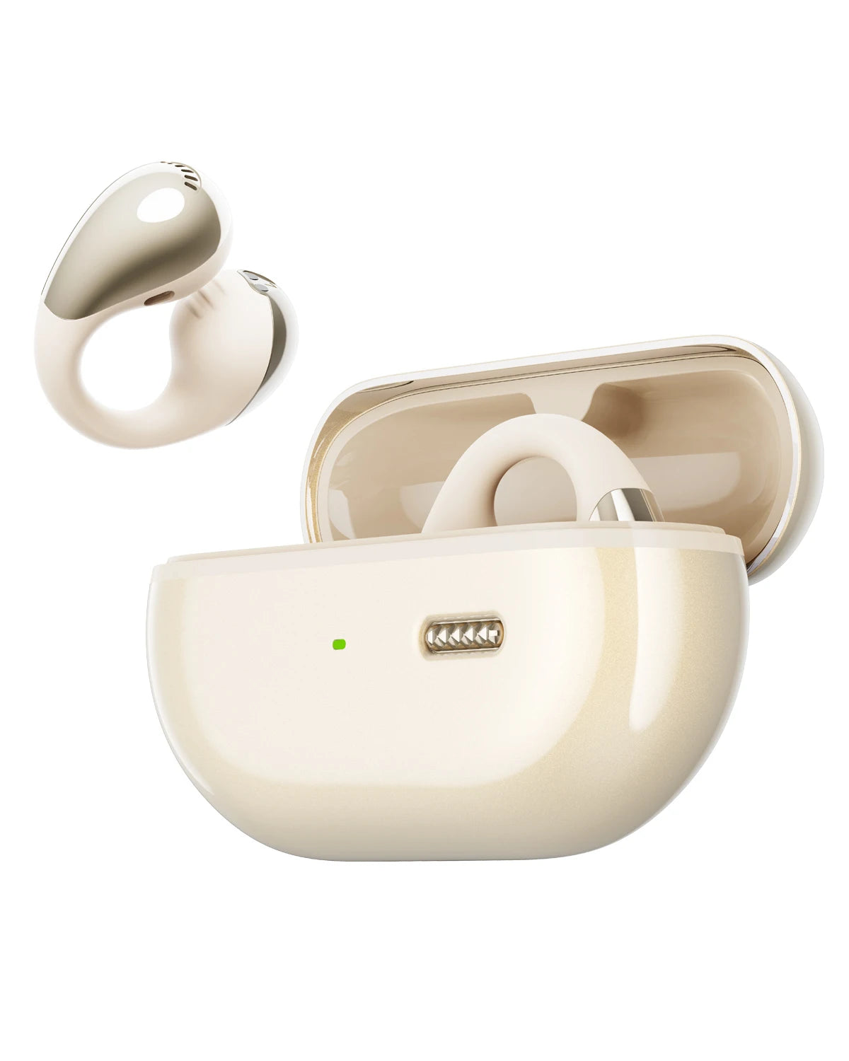 SoundPEATS PearlClip Pro Open-Ear Clip Earphones - Bluetooth 5.4 | AI ENC, 12mm Dual-Magnet Driver, 24H Battery, IPX5, Spatial Audio