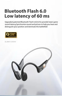 Sanag B22s Bone Conduction Headphones - Bluetooth 5.3 | 16Hr Playtime, IPX5 Waterproof, Spatial Sound, Open-Ear Sport Earphones