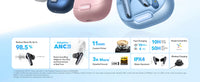 Soundcore by Anker Liberty 4 NC ANC Earbuds - 98.5% Noise Reduction, LDAC Hi-Res, Bluetooth 5.3 | 50H Battery, Replaceable Pads, Waterproof TWS