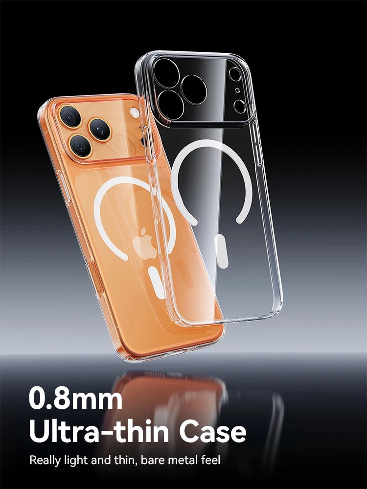 Joyroom CrystalShield™ Anti-Yellow Magnetic Case for iPhone 17/16 Pro Max – Fingerprint-Proof, Slim, MagSafe Strong