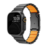 Titanium Silicone Magnetic Apple Watch Band - Luxury Metal Strap for Ultra 3/2/1 49mm, Series 11/10 46mm, Series 9/8/7 45mm, Series 6/SE/5/4 44mm, Series 3/2/1 42mm
